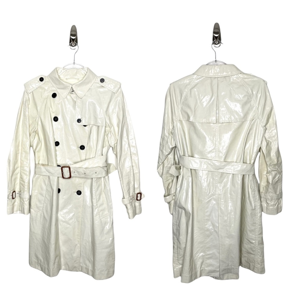 3.1 Phillip Lim | Coated Linen Trench Coat in Cream 10